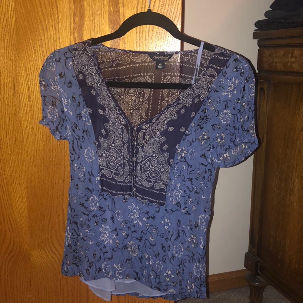 Lucky Brand blue print after top with cami